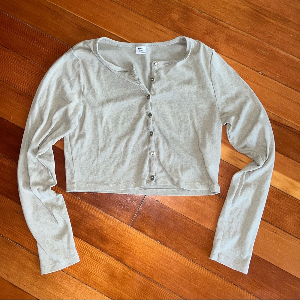 ARITZIA Sunday Best Apple Long Sleeve SAGE GREEN
